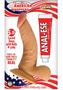 All American Whoppers Curve Dildo With Balls 6.5in - Vanilla